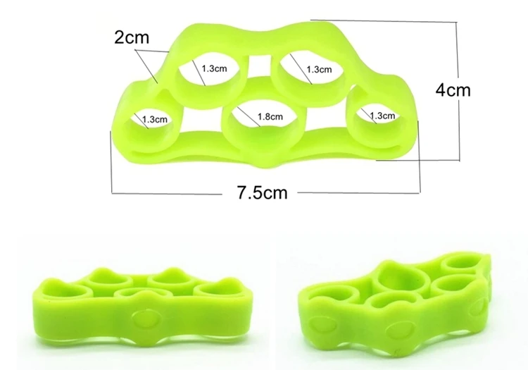 Silicone Hand Gripper Finger Expander Wrist Strength Trainer and Fitness Resistance Bands 3 in 1 set for Arm Exercise