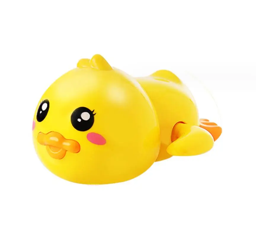 XUX Cute WindUp Swimming Yellow Duck Baby Bath Toy Kids Water Playing Duck Toy
