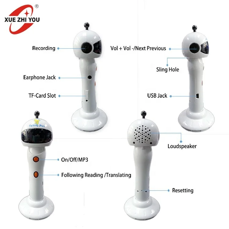 Factory Production 0-12 Years Old 6 Languages Multiple Functions Voice Magic Talking Pen With Book