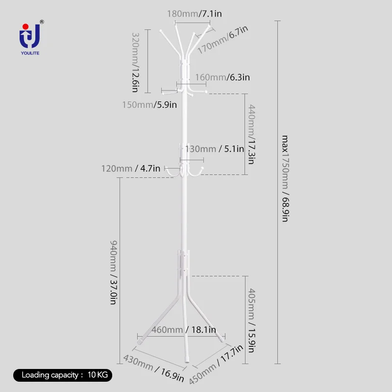 Стойка для шляпы и пальто для отеля, стойка для одежды для костюмированной машины, железная вешалка в форме дерева с полкой