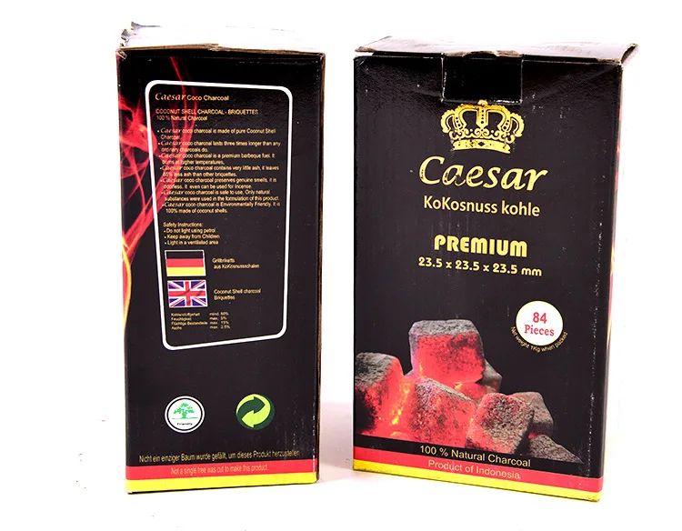 Hot Sales pure material shisha incense instant light hookah charcoal factory wholesale coconut cube shell charcoal