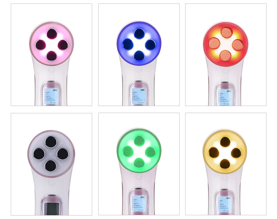 home use anti aging device face lift Microwave vibration red light therapy RF EMS device