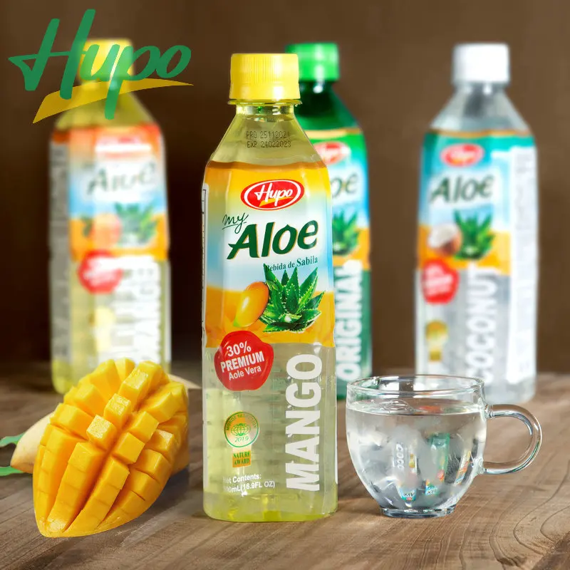 Manufacturer Beverage From China 500ml PET Bottle Aloe Vera Juice Soft Drink