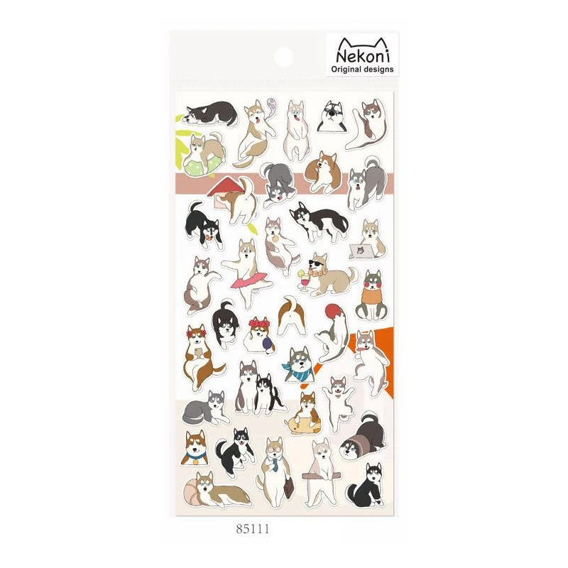 Nekoni Kawaii наклейки с животными ПВХ Виниловые Наклейки На Заказ Декоративные Клейкие для ручных учетных записей