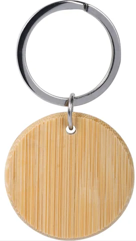 Round Wooden Key Tags with Ring Unfinished Wooden Blank Key Chain