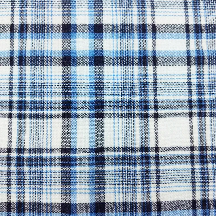 
Classic Woven Yarn Dyed Plaid Check Poly Cotton Fabric for Uniform Workwear Shirt Blouse OL and Casual Style 