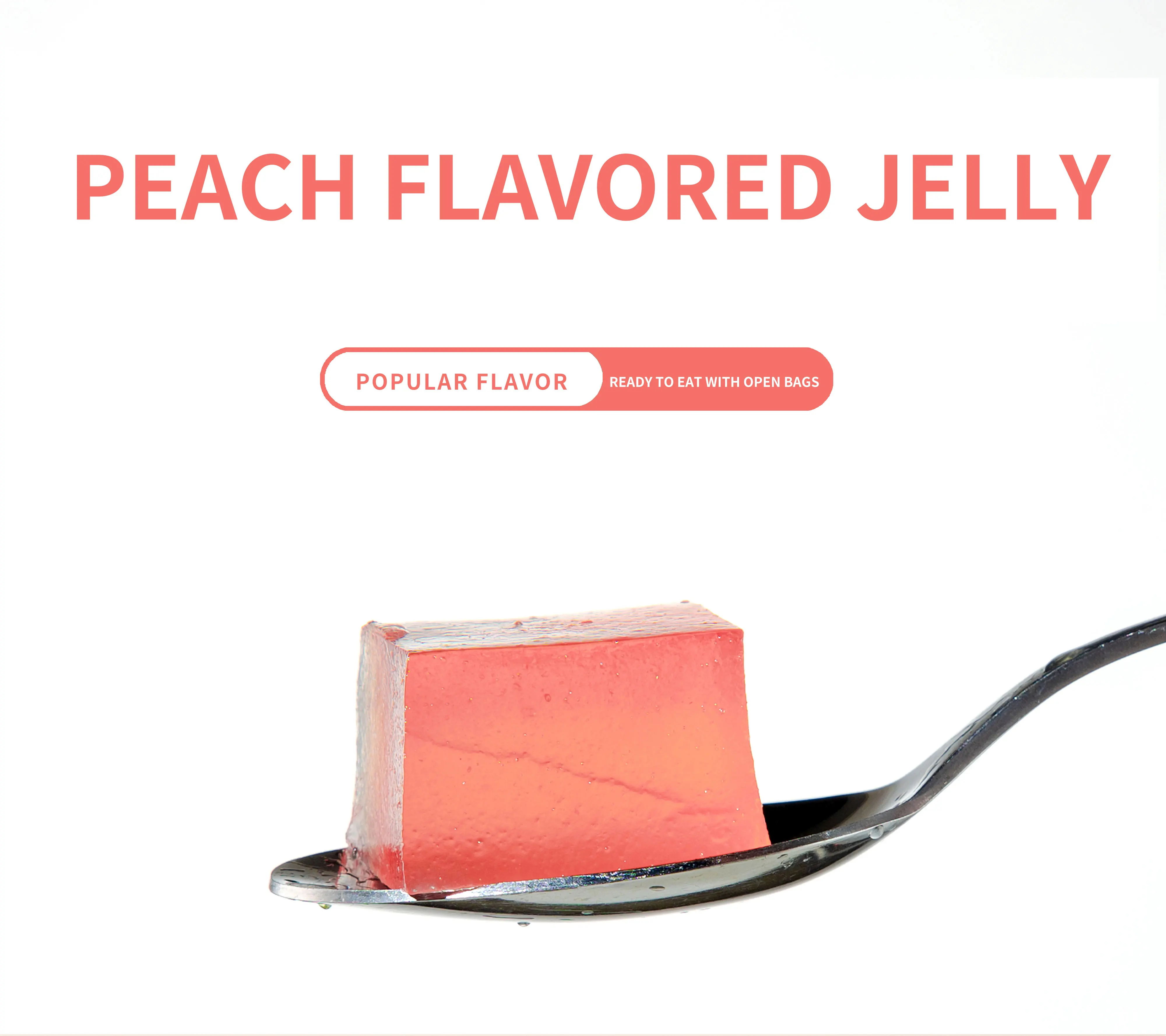 Wholesale Taste Jelly Cup Crystal Mix Fruit Flavor Sweet Bag Packaging OEM ODM Pink Fruity Flavor with 10 Months Shelf Life 1 Kg