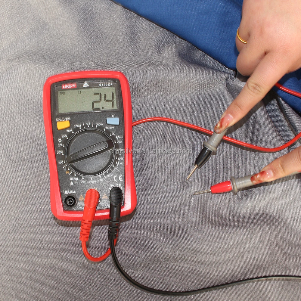 Radiation protection Fabric knitted emf protection antibacterial Silver cotton fabric