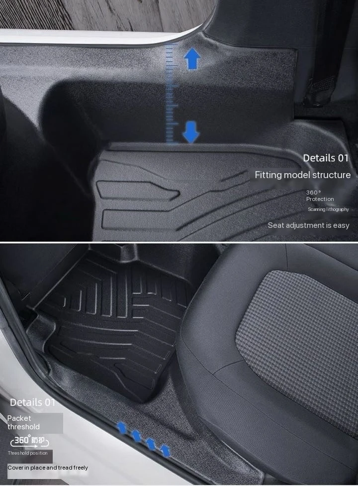 Автомобильные коврики противоскользящие резиновые водонепроницаемые 3D 5D автомобильные для пола Honda Accord