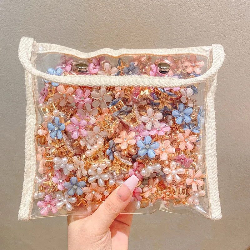 Mini Small Baby HairClips Hair Jaw Clips Cute Decorative Flower Hair Claw Clips for Girls