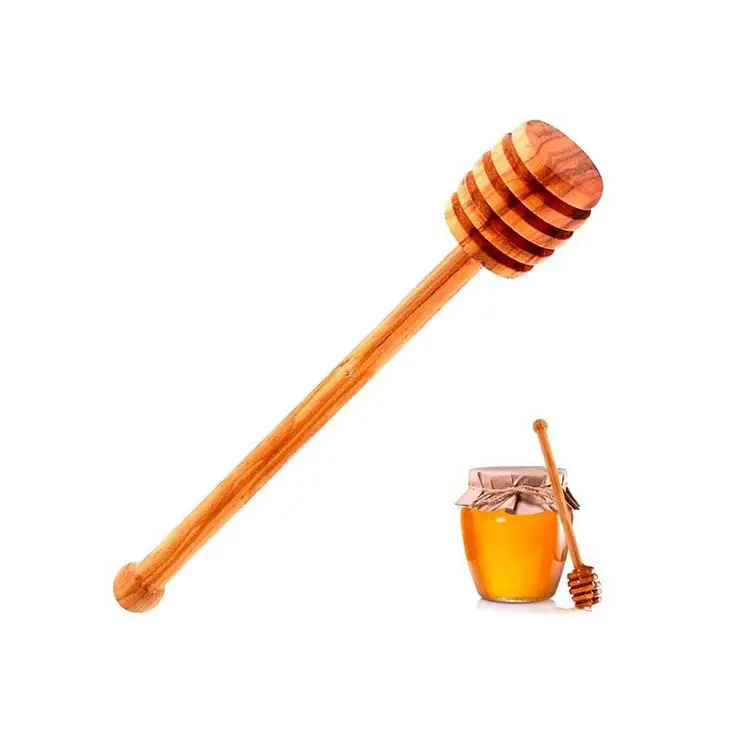 Rod bee stirrer muddler mini wooden spoon wood honey dipper stick server with jar