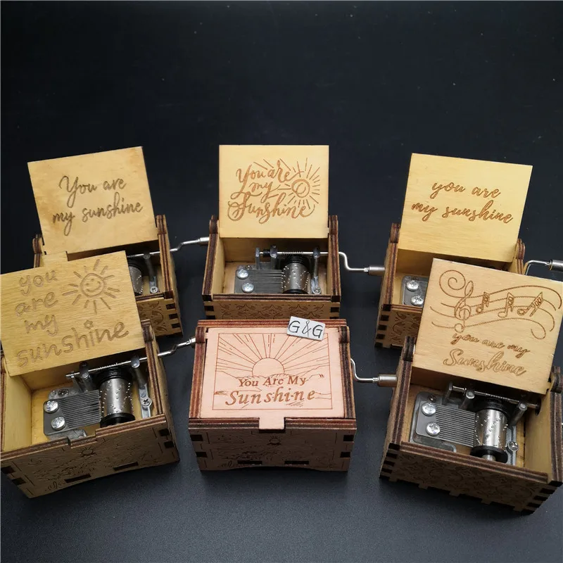 
Solid Wood For Girlfriend Love Gift Box Wedding Music Box 