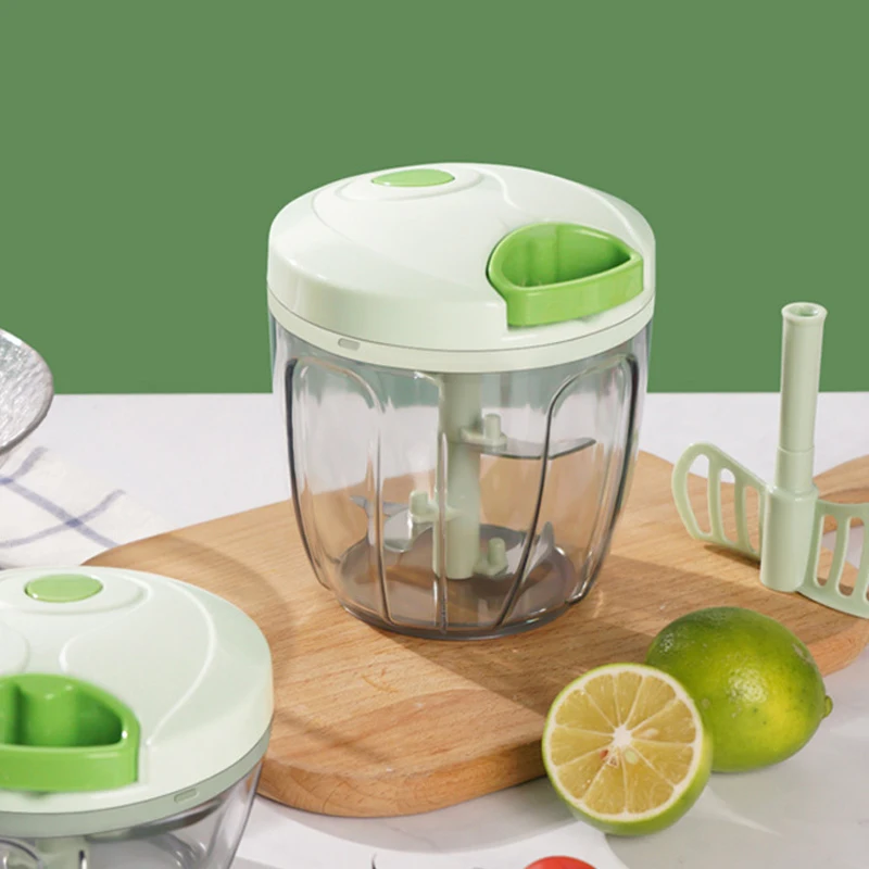 TS 400Ml/900Ml Portable Hand Pull String Ginger Garlic Mincer Onion Manual Hand Pull Cutter Food Vegetable Chopper