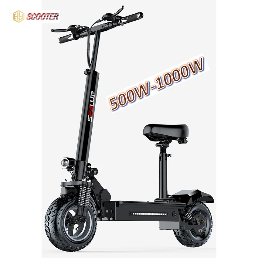 HX7 10inch 500W 1000W long distance hiboy skuter electric scooter led light