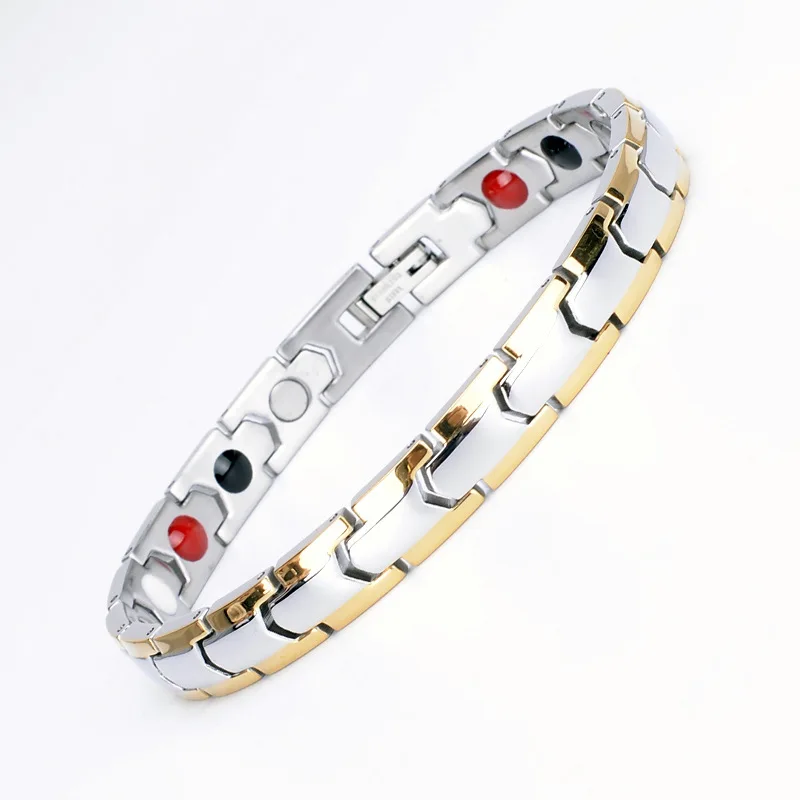 Popular Stainless Steel Couple Bracelet Pure Titanium Germanium Magnet Bracelet Titanium Steel Jewelry