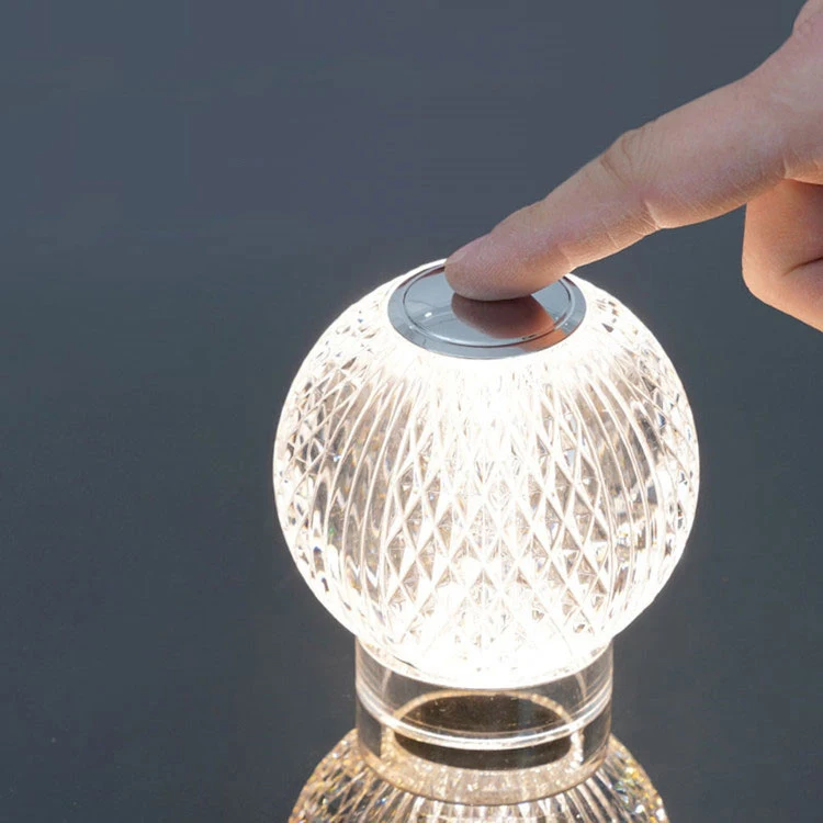 Usb Charging Round Touch Led Night Light Acrylic Dormitory Bedroom Bedside Table Lamp