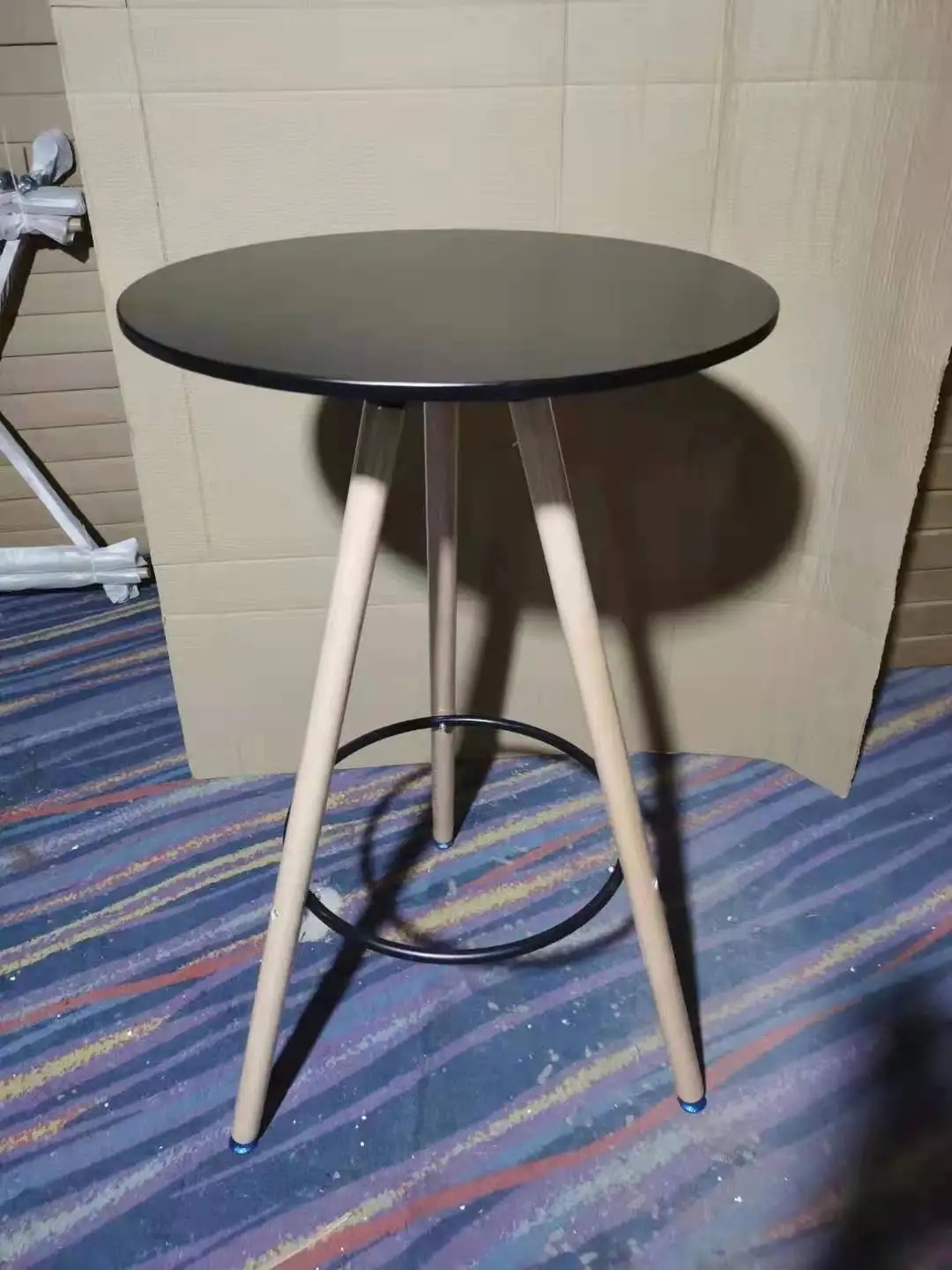 Home water bar height tables luxury wooden high top cocktail round bar tables