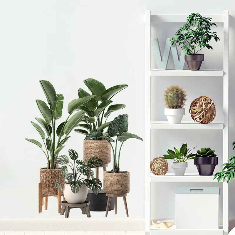 2024 Simulation Palm Tree Artificial Plant Ficus Lyrata Dypsis Lutescens Artificial Banana Tree Tropical Artificial Tree