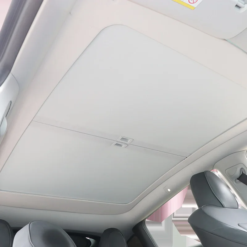 2024 New Arrival Retractable Sunroof Sunshade for Tesla Model Y Car Roof Sunshade Magnetic Curtain for tesla model 3