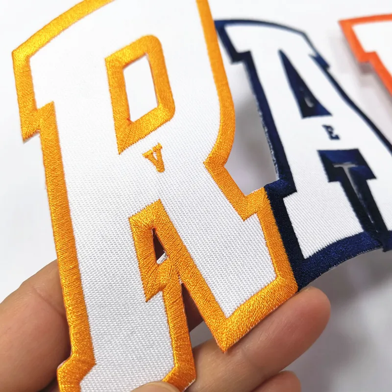 Custom Twill fabric embroidery iron on patch