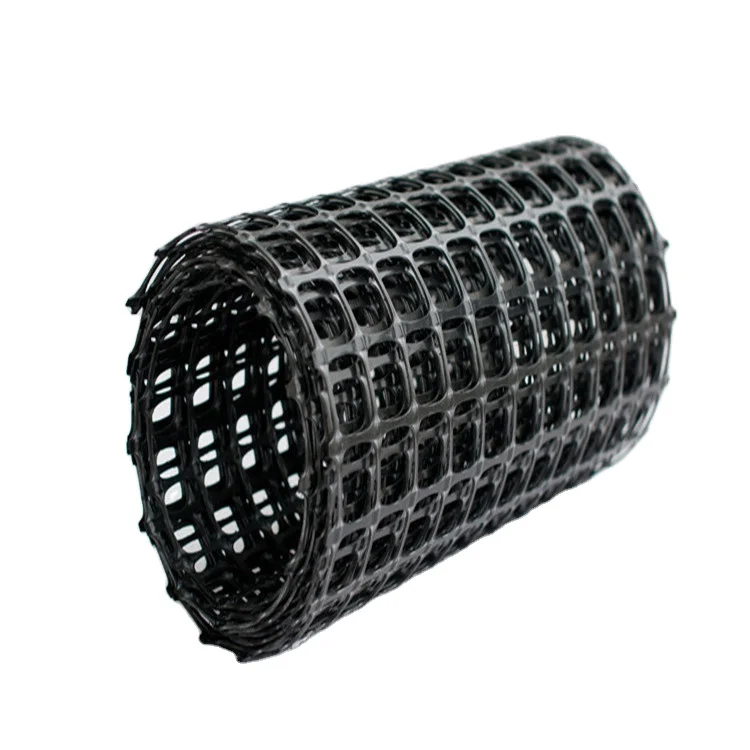 road foundation material of black plastic geogrid in roll