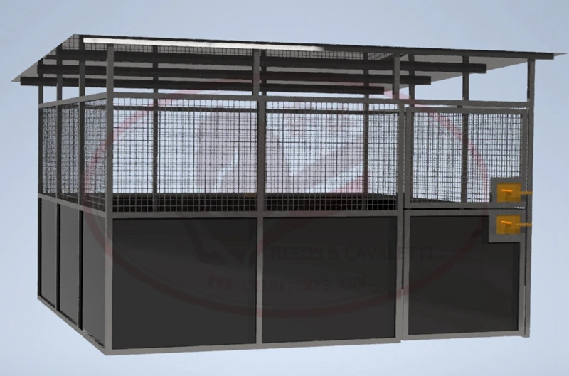 Reeds Australia  style wire net stable, hdpe board HDG portable stable