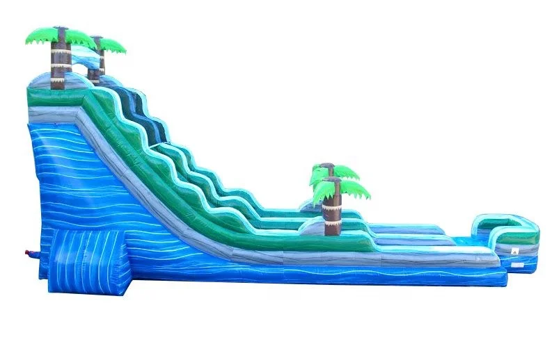 Jungle inflatable water slide with small slip and pool for children in cheap price