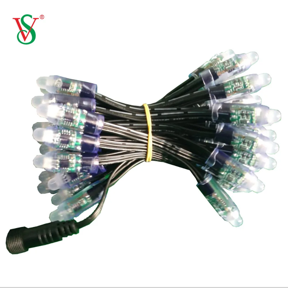 WS2811IC RGB 12mm LED String Full Color 12V LED Pixels Module Waterproof IP68 Point Light