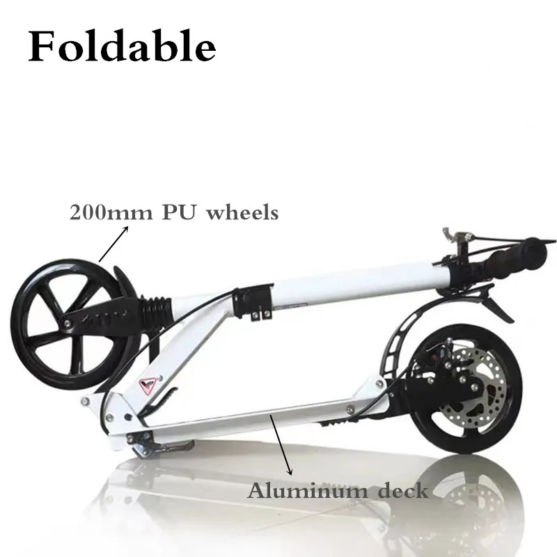 2024 hot selling 200mm adult kids kick foot scooter with handbrake high quality competitive price adult kick scooters