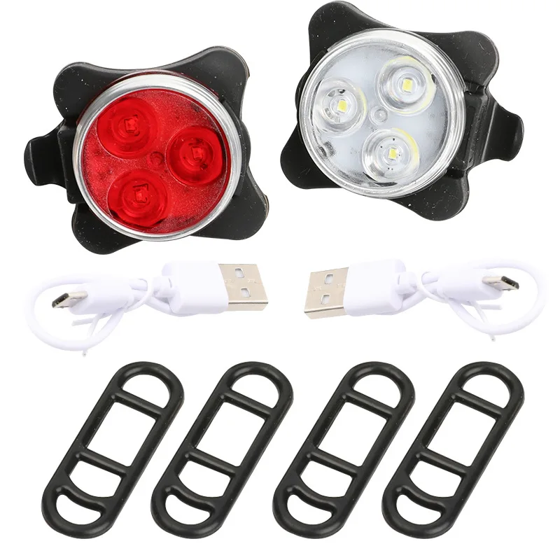 50% процентную скидку Luces Para Bicicleta фар USB перезаряжаемые спереди и сзади лампы велосипед комплект светодиодный