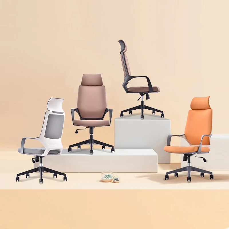 ergonomic modern luxury high back leather executive office lounge chairs with castor for sitting room