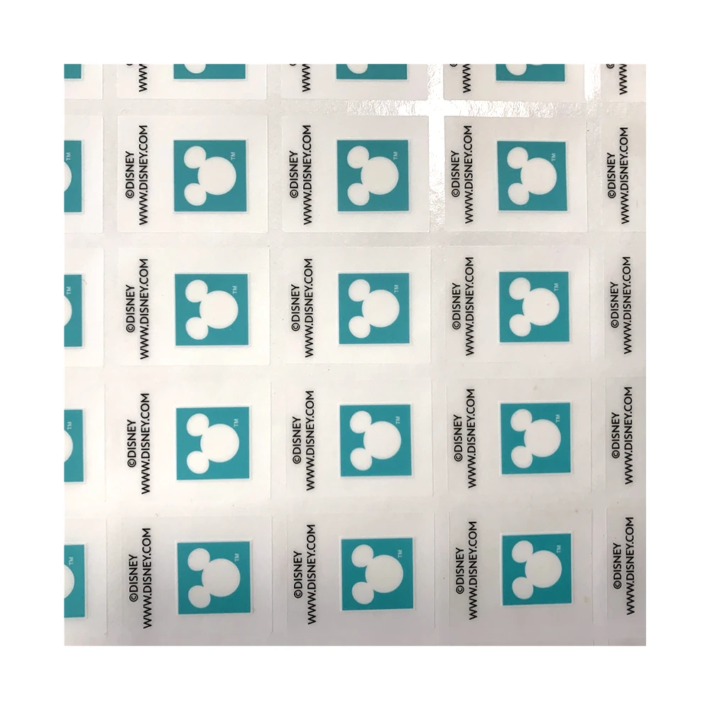 Custom Die Cut laser Stickers PVC and Vinyl Adhesive Hang Tags for Clothing Shoes Underwear Supermarket Food and Socks