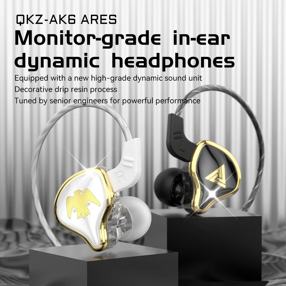 QKZ AK6 Ares Sport Headphone Studio Headphones For ANC Earbuds Best Products TO Dropship Reseller Earphone
