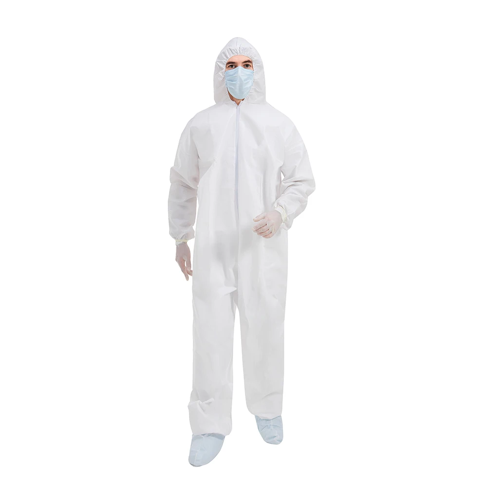 protective medical coverall ppe Disposable SMS Coverall,Work Clothes with Hood,Shoe Cover ISO,TUV,ISO