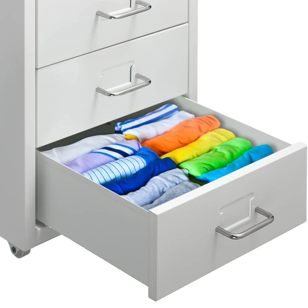 Metal Drawer Filing Cabinet Tool Chest Steel Equipment Moving A4 File Storage Mobile Pedestal