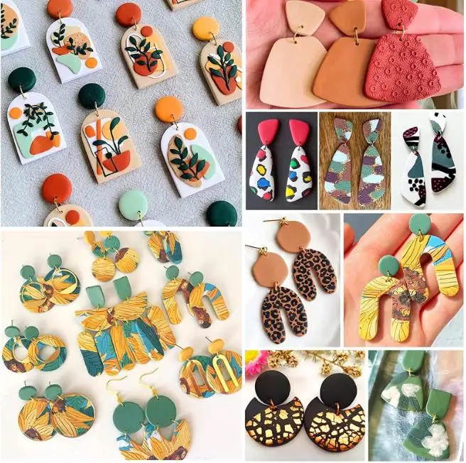 Clay Cutter Stainless Steel Polymer Clay Tool Pottery DIY Ceramic Craft Cutting Mold for Earring Jewelry Pendant Making