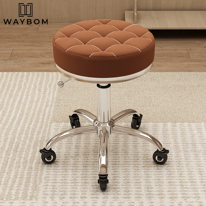 Hot sell  salon stylist chair black Salon Furniture hair salon stool Height adjustable beauty stool barber master stool