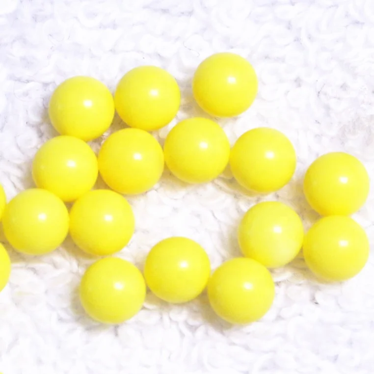 Hot Selling 6mm 6.35mm 6.5mm 6.8mm 6.9mm 7mm yellow colored solid pom balls for airsoft bb balls