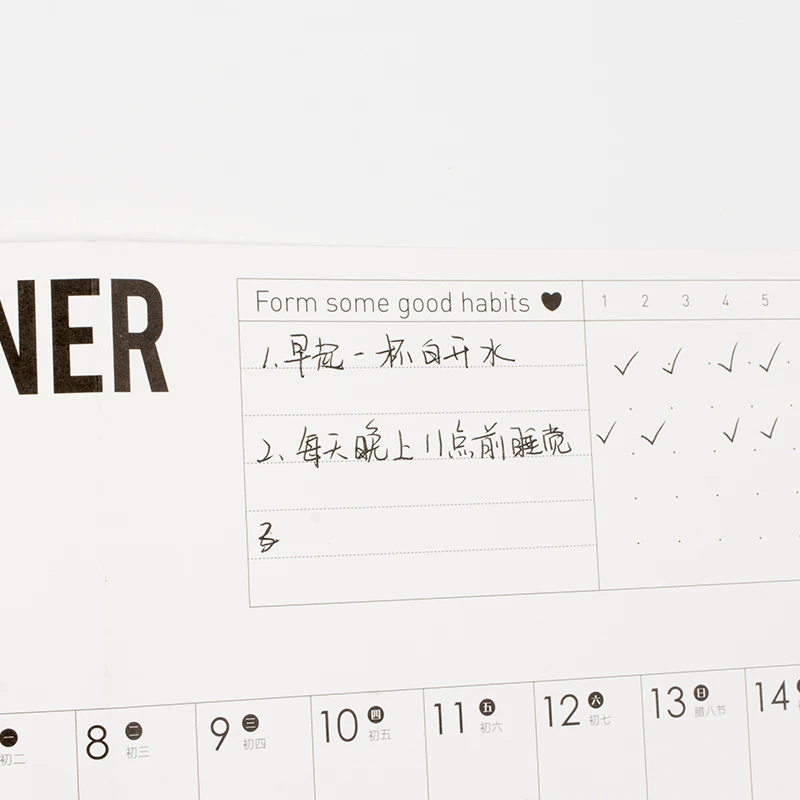  Настенный календарь 2021 годовой планировщик 365 дней большой размер ежемесячный блок времени