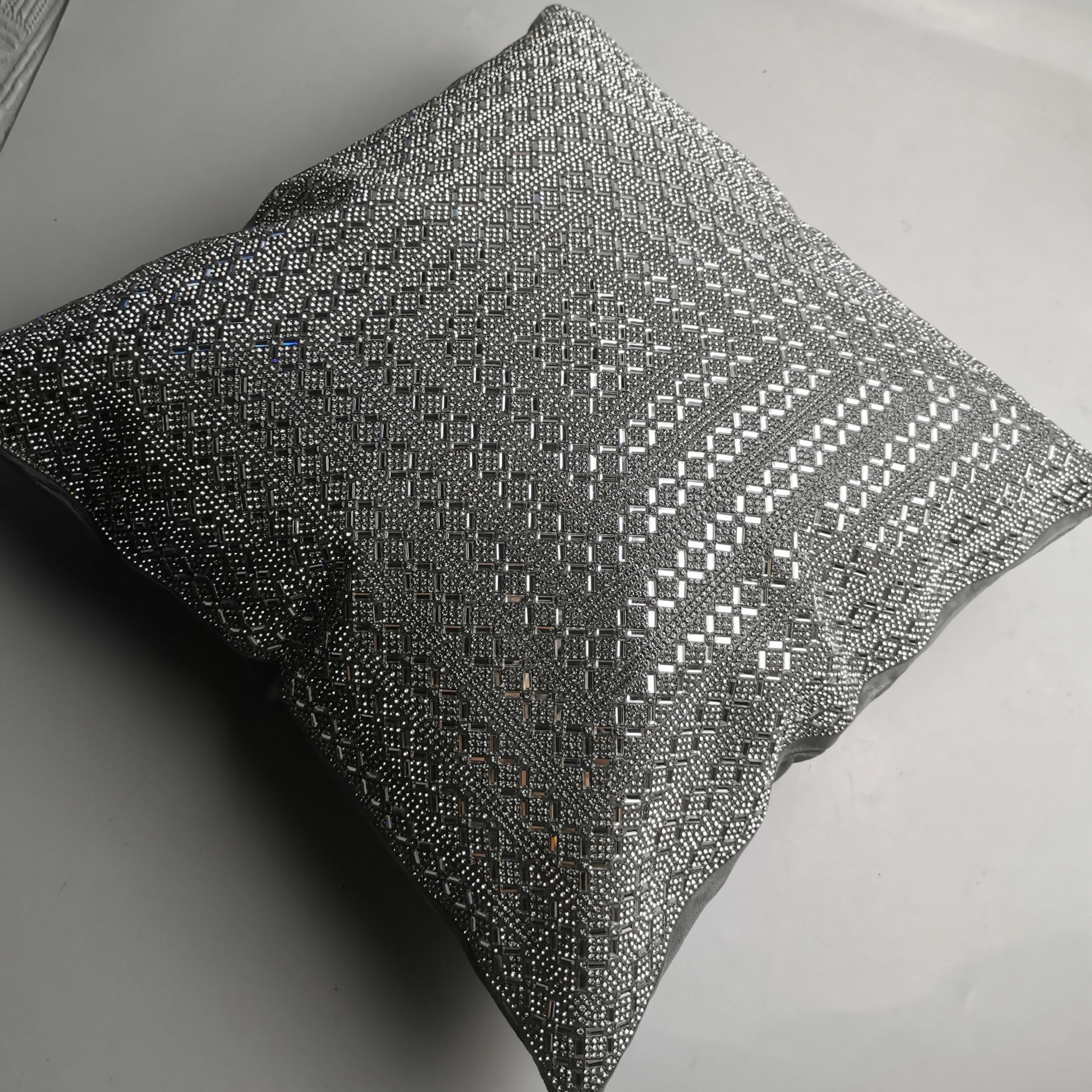 Luxurious Crystal Rhinestone Bling Customer Design Pillow Cover Home Decorations Cushion Cover