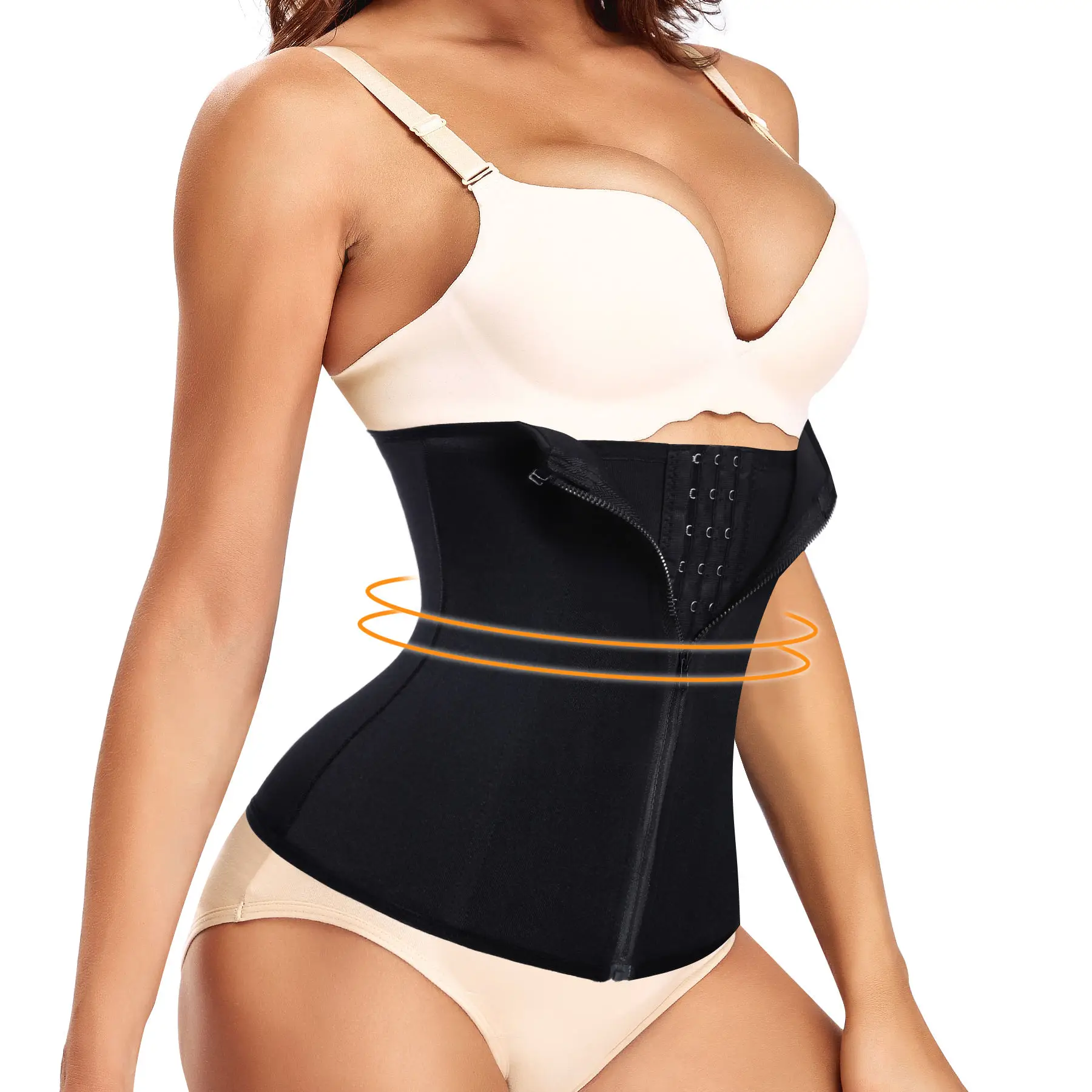 Women Waist Trainer Corset Shapewear Double Control Body Shaper Tummy Fat Burning Waist Cincher