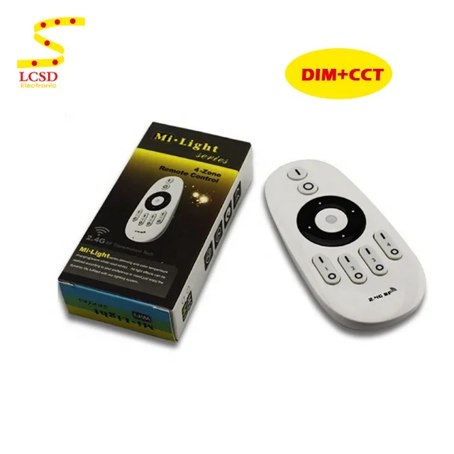 Milight 2.4G 4-Zone RF Remote Control Touch Screen Dimming Controller for Single Color LED Strip