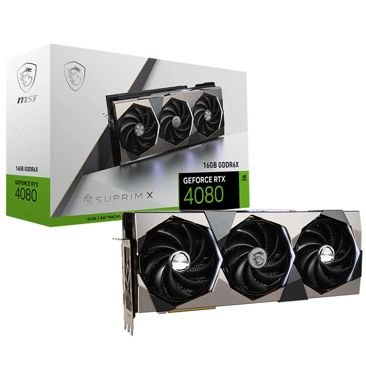 Видеокарта MSI GeForce RTX 4080 SUPRIM X 16G с поддержкой RGB, GDDR6X память RTX 4080 GPU