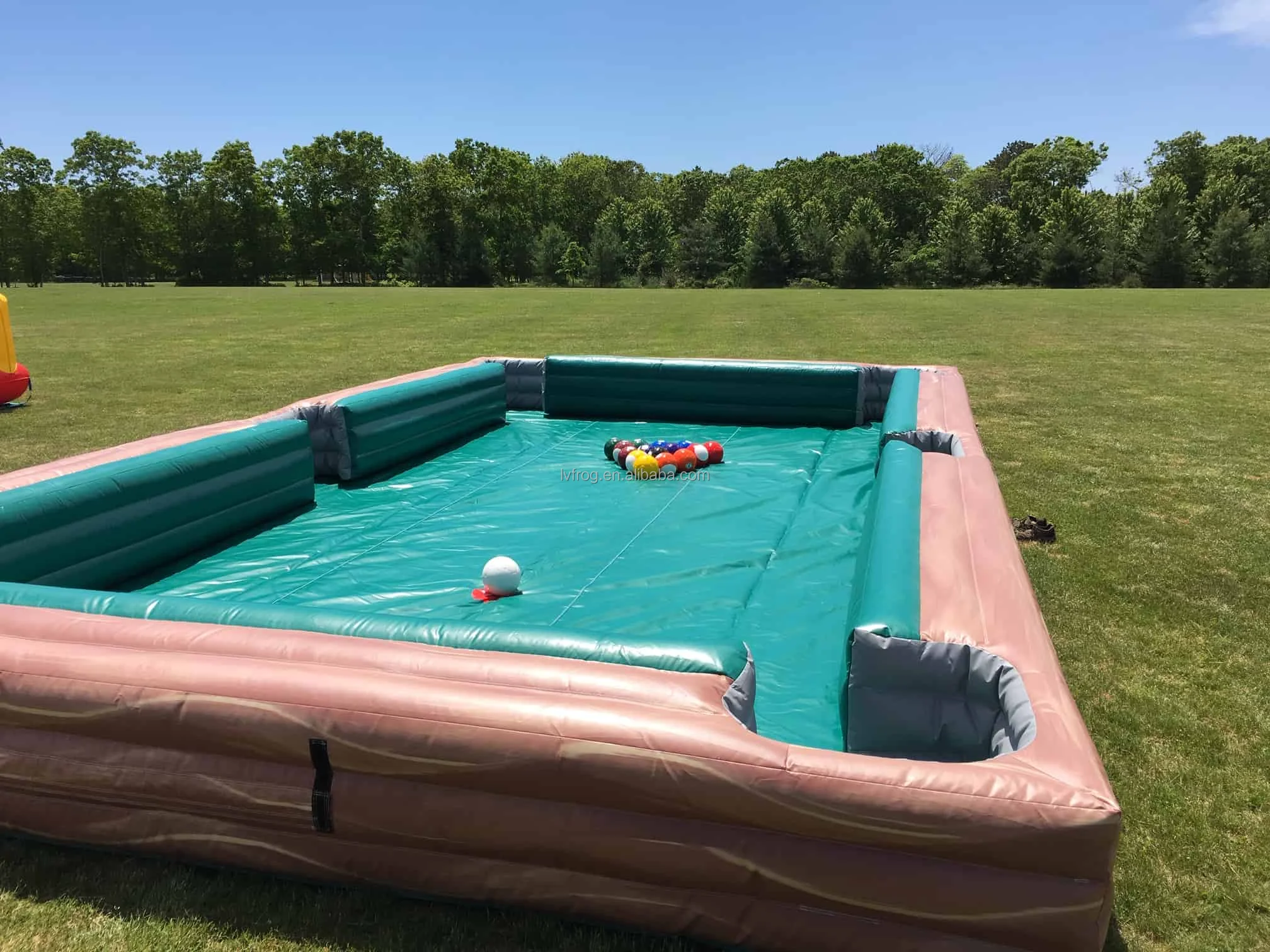 Attractive inflatable pool Table tennis ball inflatable billiard table games for child or adult team building games