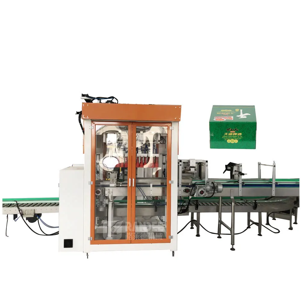 Automatic carton case packing machine erector packer sealer for bottle