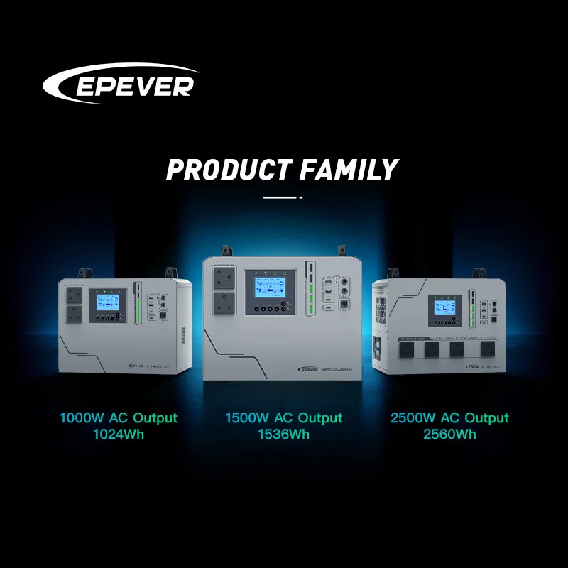 Epever 2560Wh 2500W Power Bank Power Station Generator Energy Storage Battery System Solar Generator for Home Use
