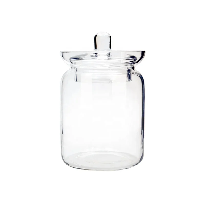 Glass Jars Wholesale 4 6 8 Oz Glass Jars With Lids Frosted Glass Candy Jar Food Storage For Kitchen