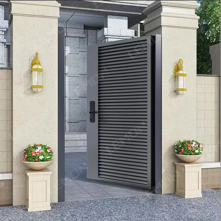 Villa Garden Entry Wrought Iron Gates Cast Aluminium Gate Simple Modern Luxurious Main Automatic Gate For Garden