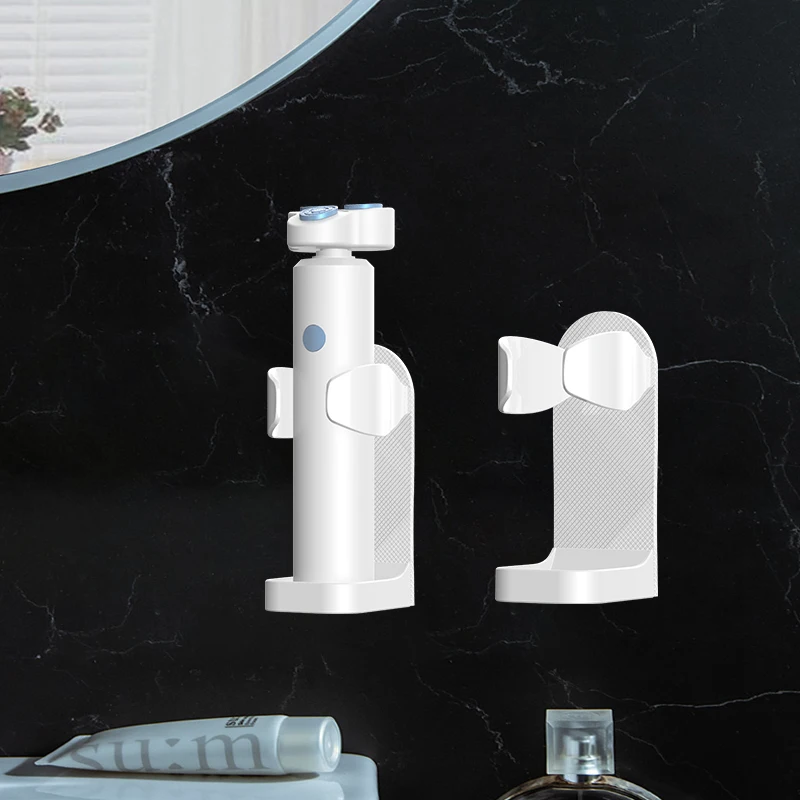 Multifunctional Bathroom Organizer Wall Mount Electric Razor Holder Men Shaving Shaver Razor Stand