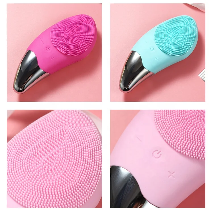 Popular private label Exfoliators automatic foaming Sonic silicone Facial Cleansing Brush Silicone Face mask Cleaning Brush